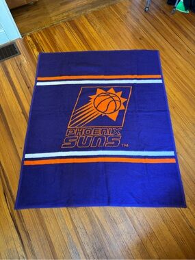Phoenix Suns Plush Throw Blanket in Purple and Orange Biederlack